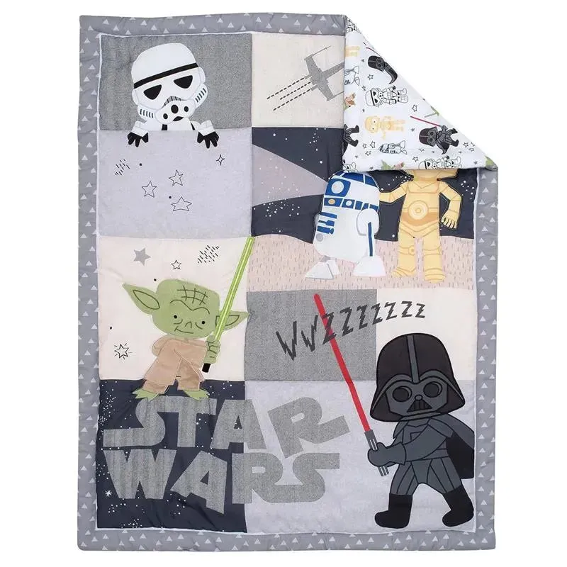Lambs & Ivy - Classic 3Pk Baby Crib Bedding Set, Yoda/Darth Vader - Image 7