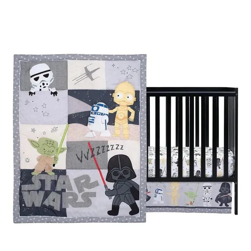 Lambs & Ivy - Classic 3Pk Baby Crib Bedding Set, Yoda/Darth Vader - Image 8