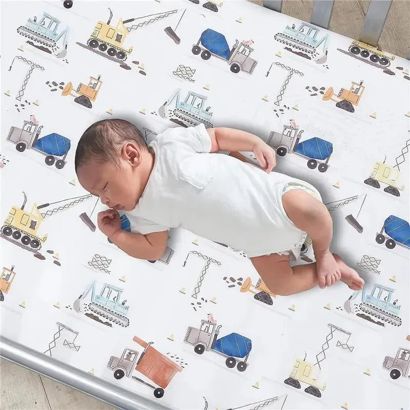 Lambs & Ivy - Construction Zone Baby Fitted Crib Sheet - Image 2