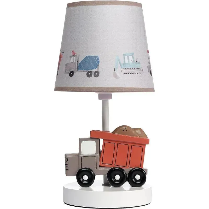 Lambs & Ivy - Construction Zone Truck Nursery Lamp with Shade & Bulb