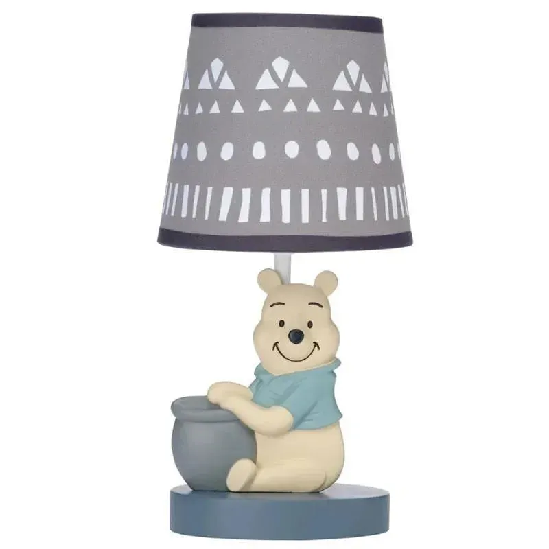 Lambs & Ivy - Disney Baby Forever Pooh Gray Lamp with Shade & Bulb