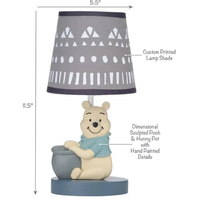 Lambs & Ivy - Disney Baby Forever Pooh Gray Lamp with Shade & Bulb - Image 3