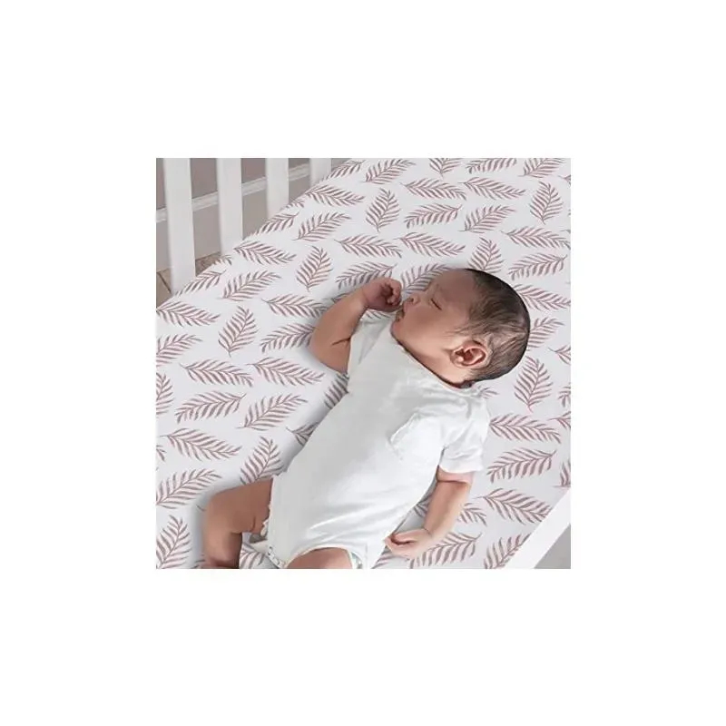 Lambs & Ivy Leaves Baby Crib Fitted Sheet - Image 2