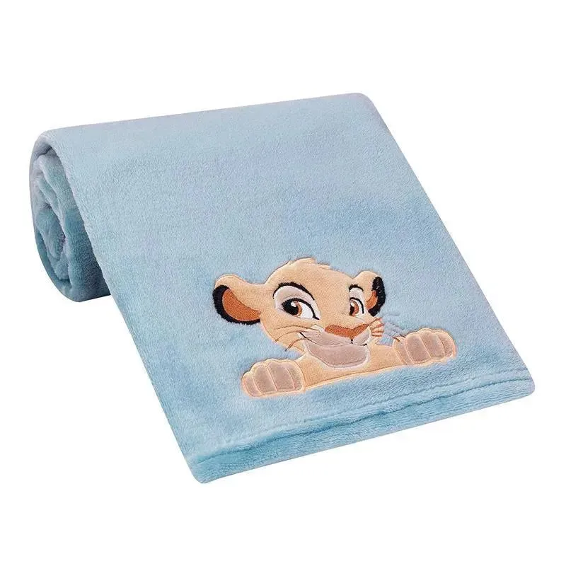 Lambs & Ivy - Lion King Adventure Baby Blanket, Blue - Image 2