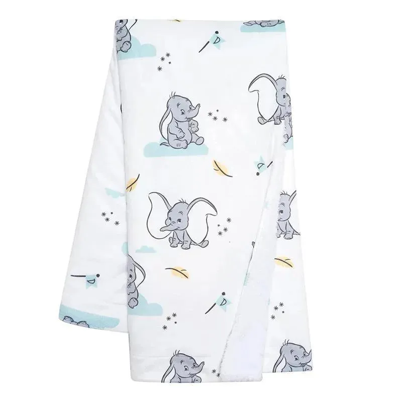 Lambs & Ivy Minky Sherpa Baby Blanket, Dumbo