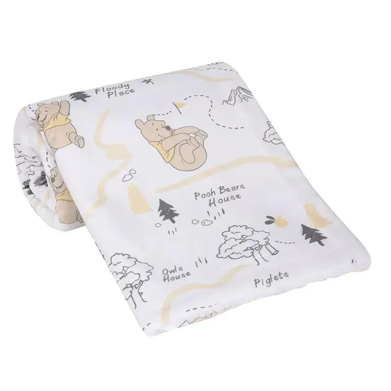 Lambs & Ivy Minky Sherpa Baby Blanket, Winnie and the Pooh - Image 3