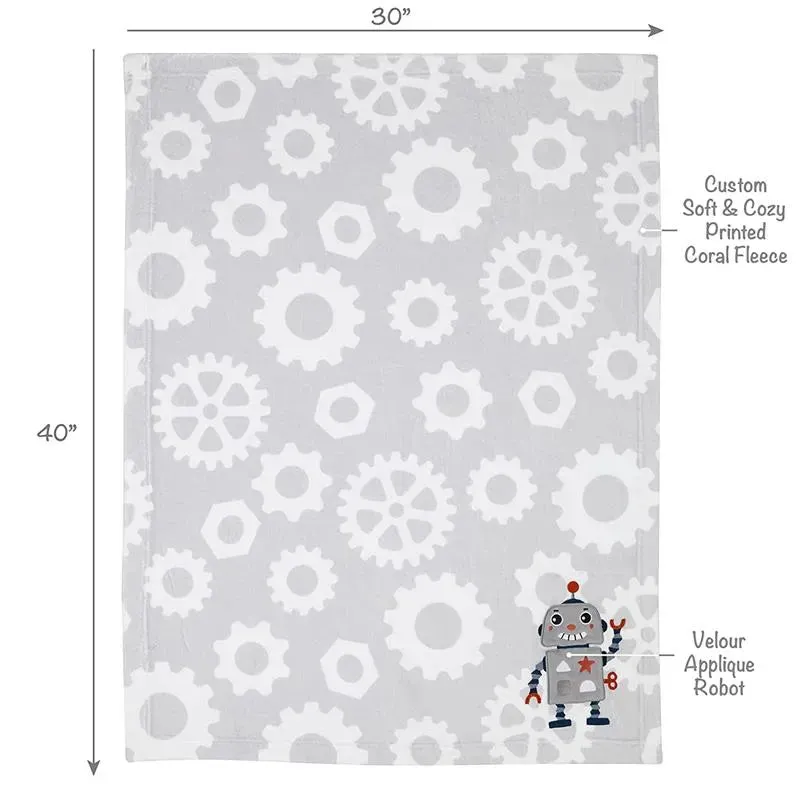 Lambs & Ivy Robbie Robot Blanket - Image 5