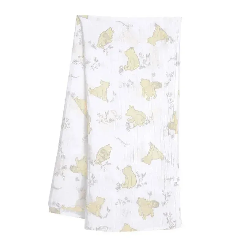 Lambs & Ivy Swaddle Blanket & Plush Toy Gift Set, Winnie The Pooh - Image 2