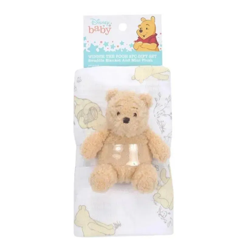 Lambs & Ivy Swaddle Blanket & Plush Toy Gift Set, Winnie The Pooh - Image 6