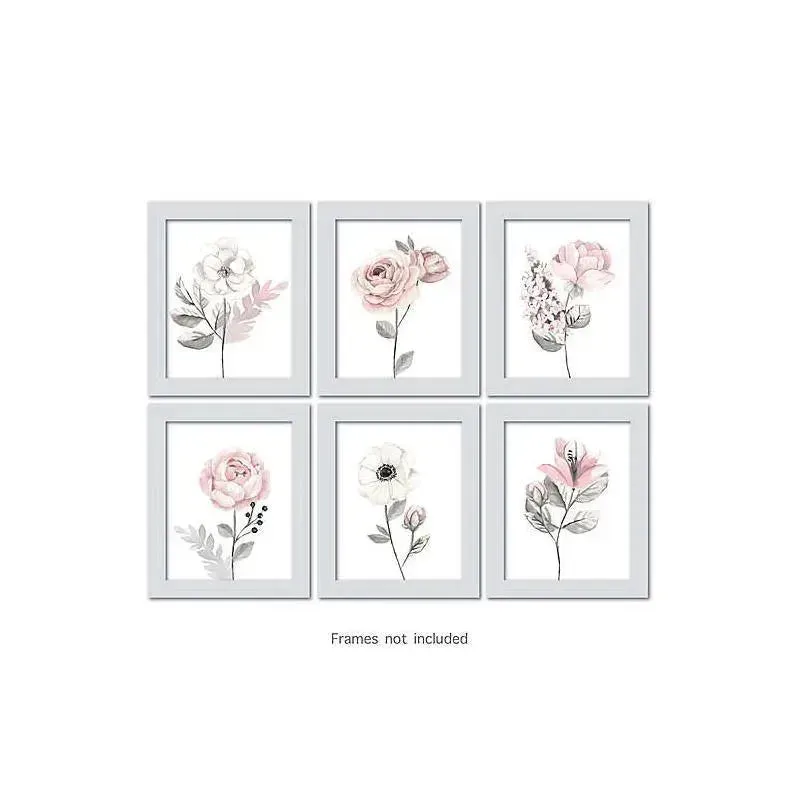 Lambs & Ivy Unframed Wall Art - Water Color Floral - Image 3