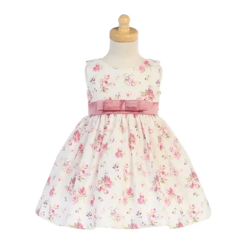 Lito - Baby Girl Cotton Floral Print Dress