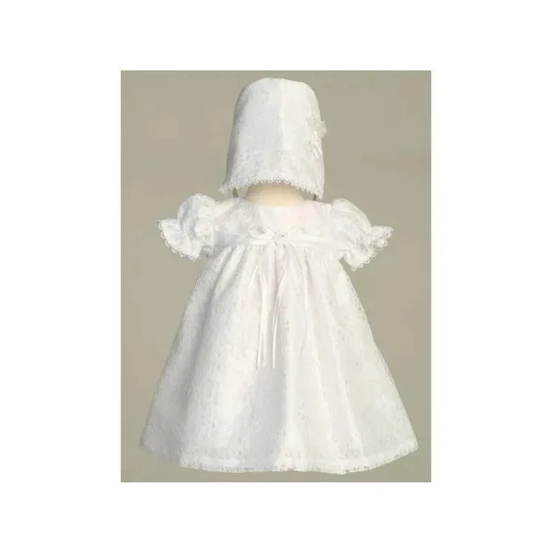 Lito - Baby Girl Lace Yoke White Short Dress Melissa