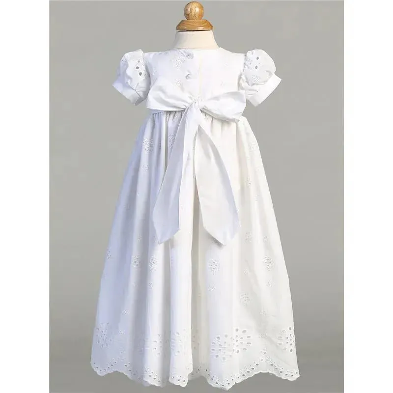 Lito - Embroidered Cotton Eyelet Gown, White - Image 2