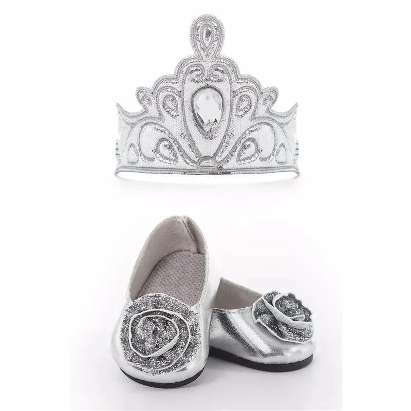 Little Adventures Doll Shoes and Tiara, Silver