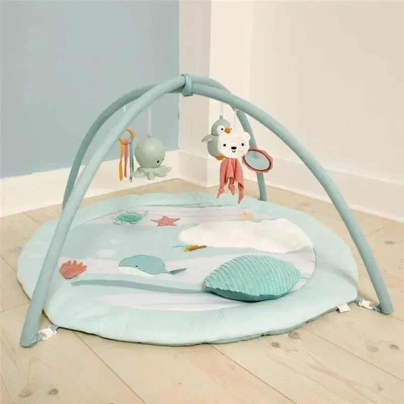 Little Big Friends - Large Round Playmat with Arch, Multisensory Activity Toy, Ocean - Image 2