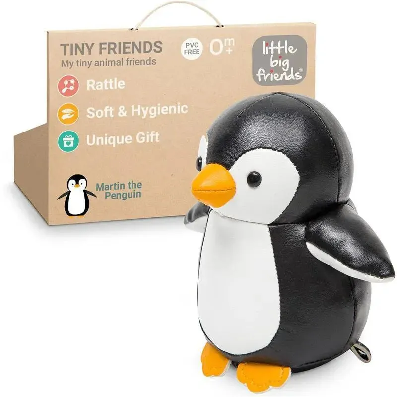 Little Big Friends - Tiny Friends, Rattle Toy, Special Stuffed Animal, Martin The Penguin