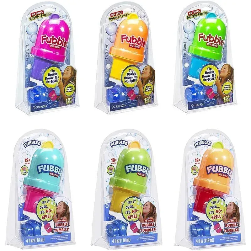 Little Kids Fubbles No-Spill Bubble Tumbler, Includes 4oz Bubble Solution and Bubble Wand (Colors May Vary) - Image 10