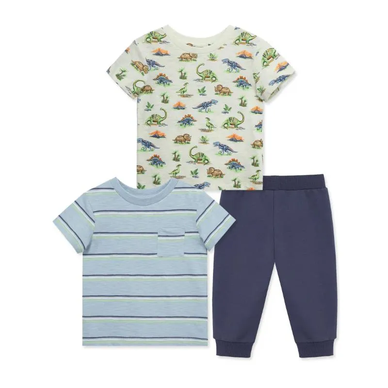 Little Me - 3Pk Baby Boy Dino Play Set
