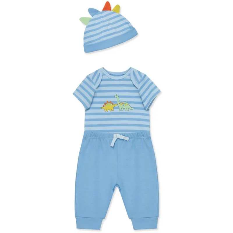 Little Me - 3Pk Baby Boy Dinos Bodysuit & Pant Set - Image 3