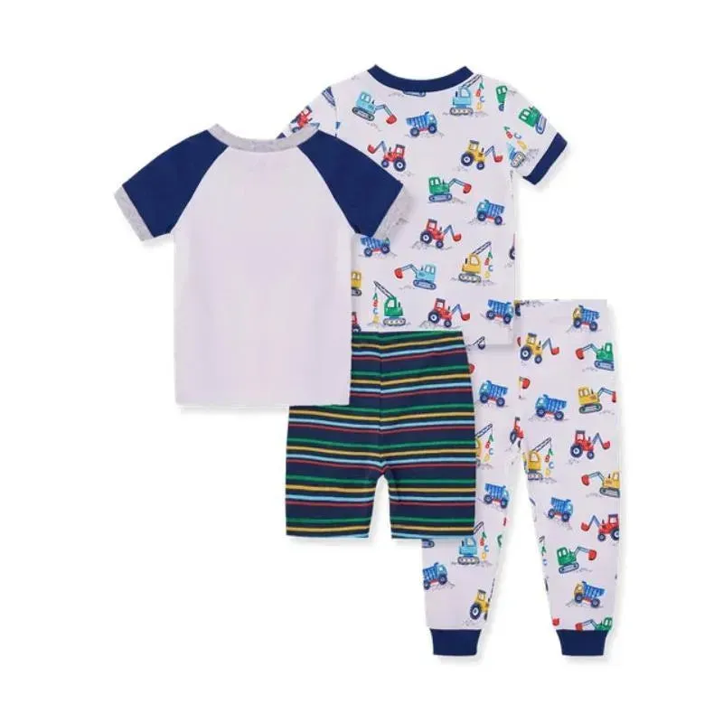 Little Me - 4Pk Baby Boys Construction Pajama Set - Image 2
