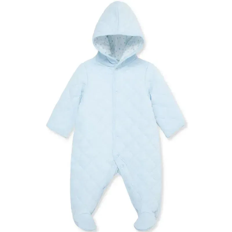 Little Me - Baby Boy Blue Wonder Quilted Pram - Image 2