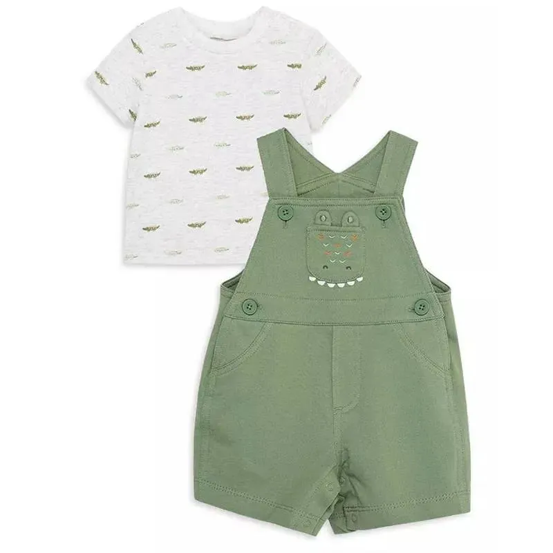 Little Me - Baby Boy Gator Shortall