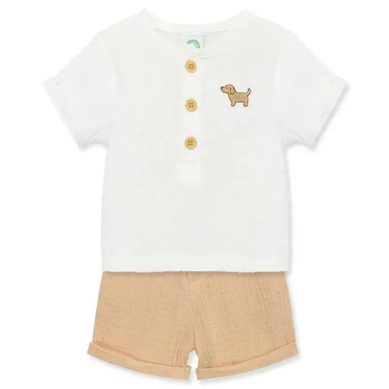 Little Me - Baby Boy Puppy Short Set