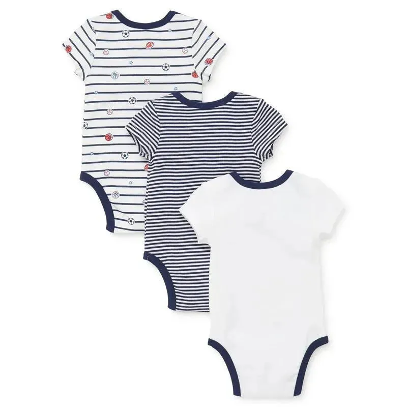 Little Me - Baby Boy Sports Star 3Pk Bodysuit - Image 2