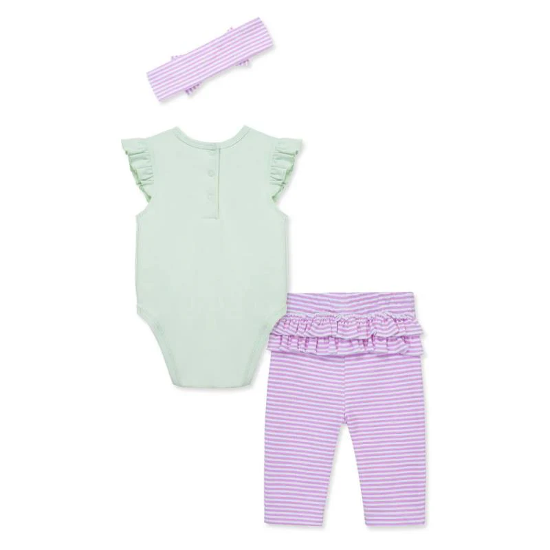 Little Me - Baby Girl Bee Happy Bsuit Pant - Image 2
