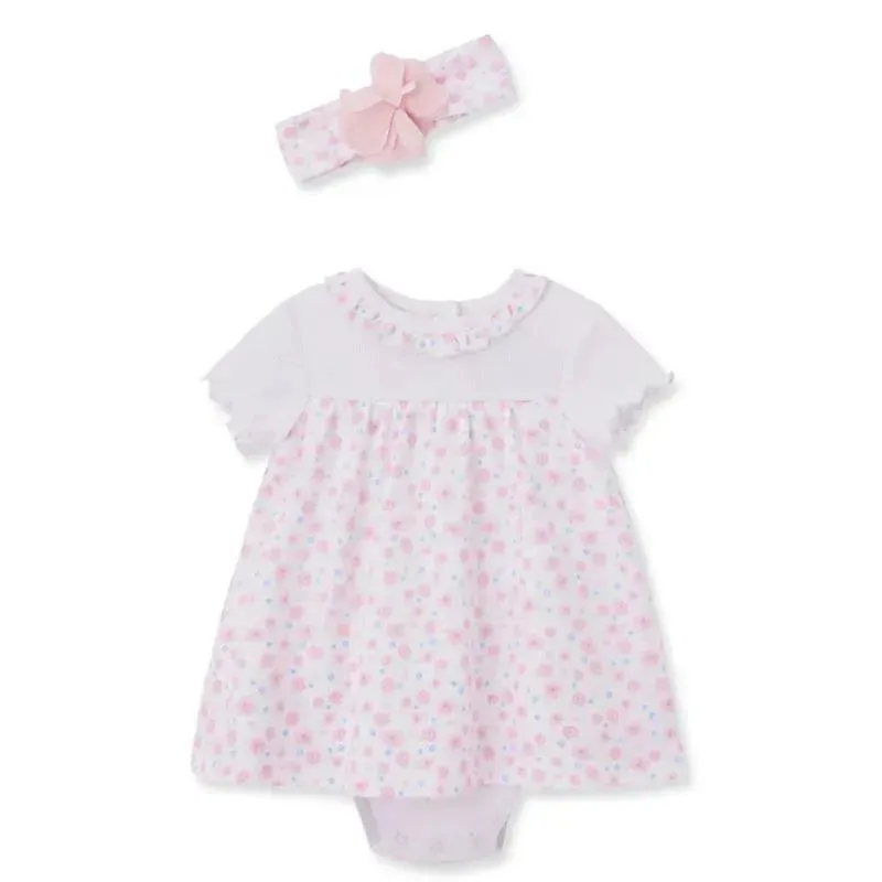 Little Me - Baby Girl Butterfly Dreams Floral Popover & Headband