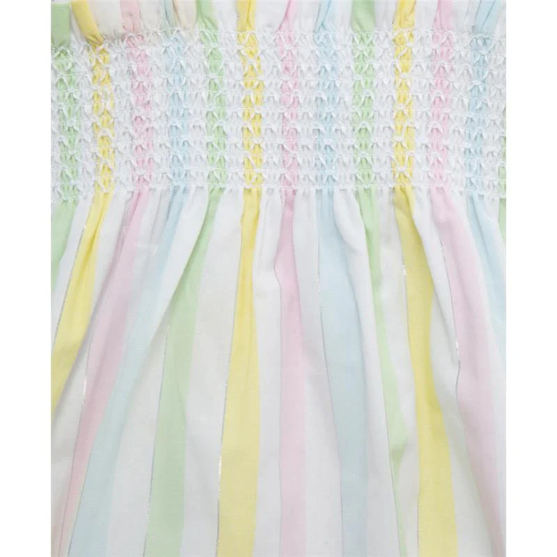 Little Me - Baby Girl Candy Stripe Bubble, Multicolor - Image 3