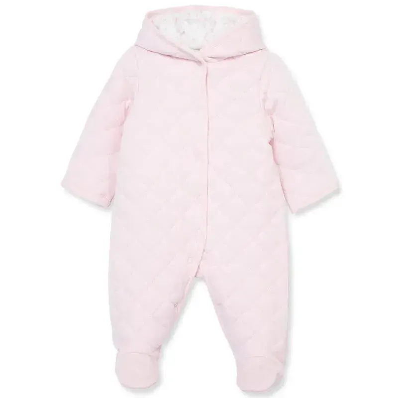 Little Me - Baby Girl Charms Quilted Pram Pink