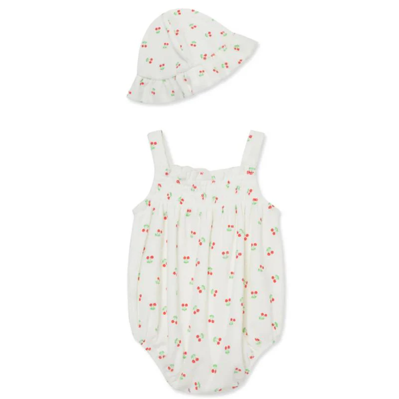 Little Me - Baby Girl Cherries Bubble Hat - Image 2