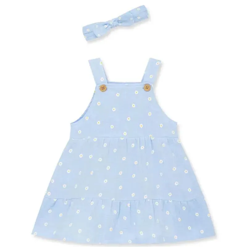 Little Me - Baby Girl Daisy Gauze Dress & Headband