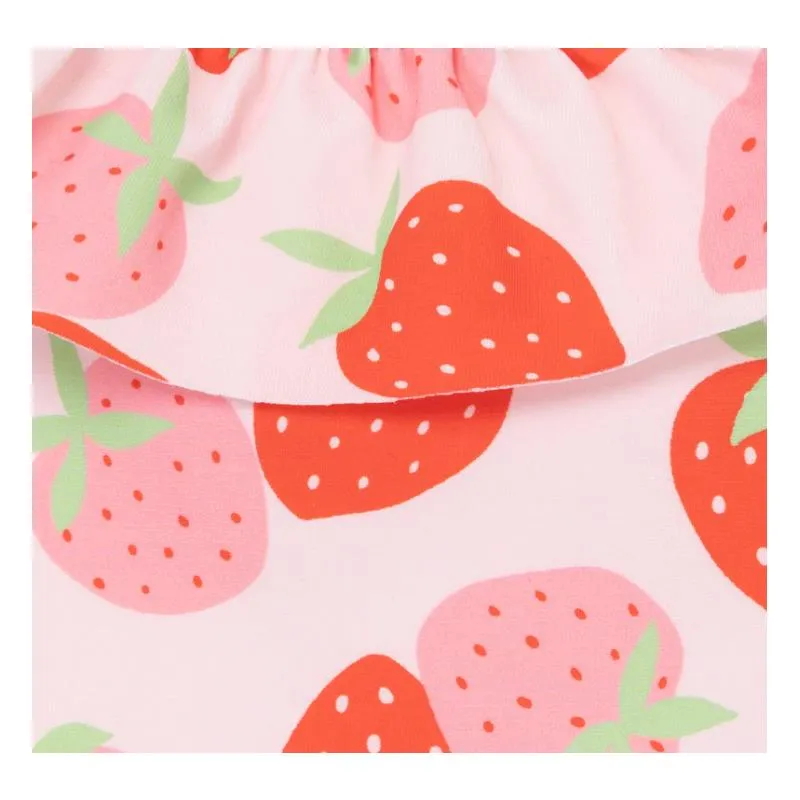 Little Me - Baby Girl Strawberry Swimsuit, Rose - Image 2