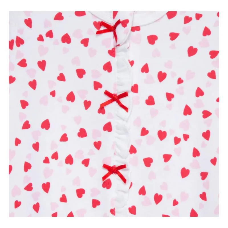 Little Me - Baby Girl Valentine Footie & Headband - Image 2