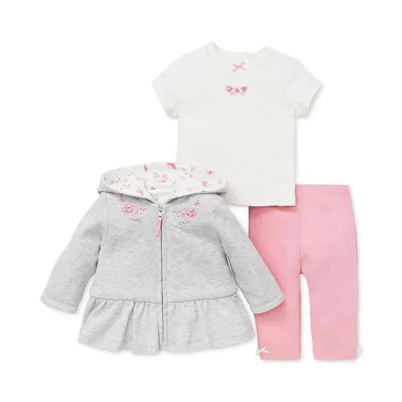 Little Me Bountiful Jacket Set - Pink - Image 5