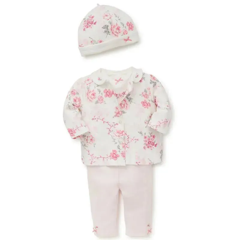 Little Me Bountiful Roses 4-Piece Cardigan Set - Image 2