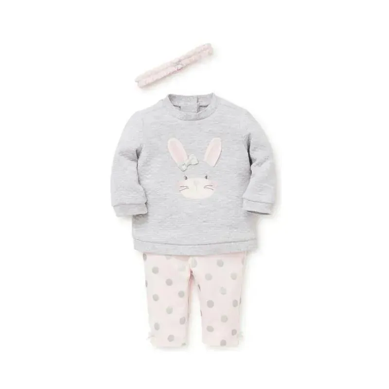 Little Me Bunny Sweatshirt Set - Image 2