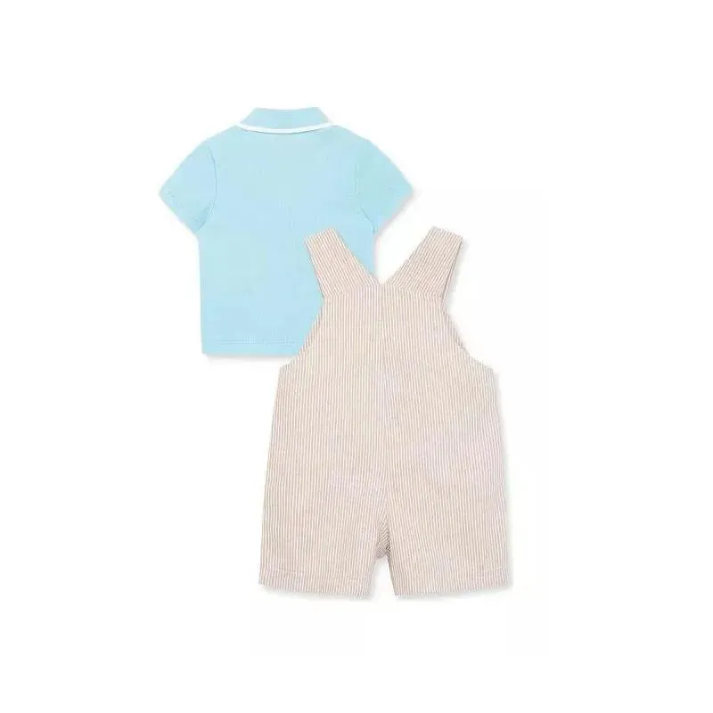 Little Me Car Shortall Set - Tan - Image 2