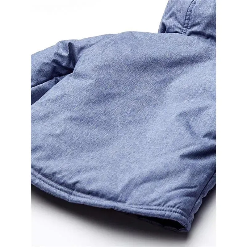 Little Me - Chambray Jacket With Pant Set, Blue - Image 4