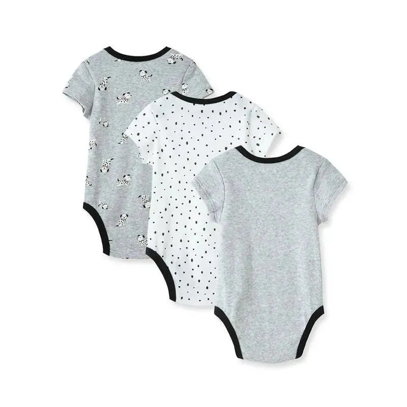 Little Me - Dalmatian 3Pk Bodysuits, Gray - Image 2