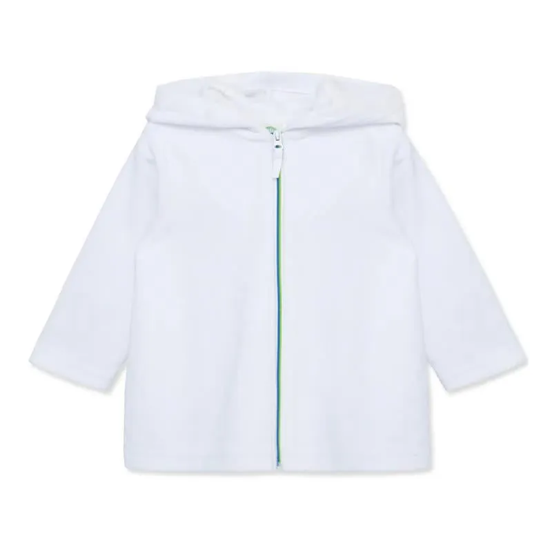 Little Me - Dino Robe Coverup, White - Image 3