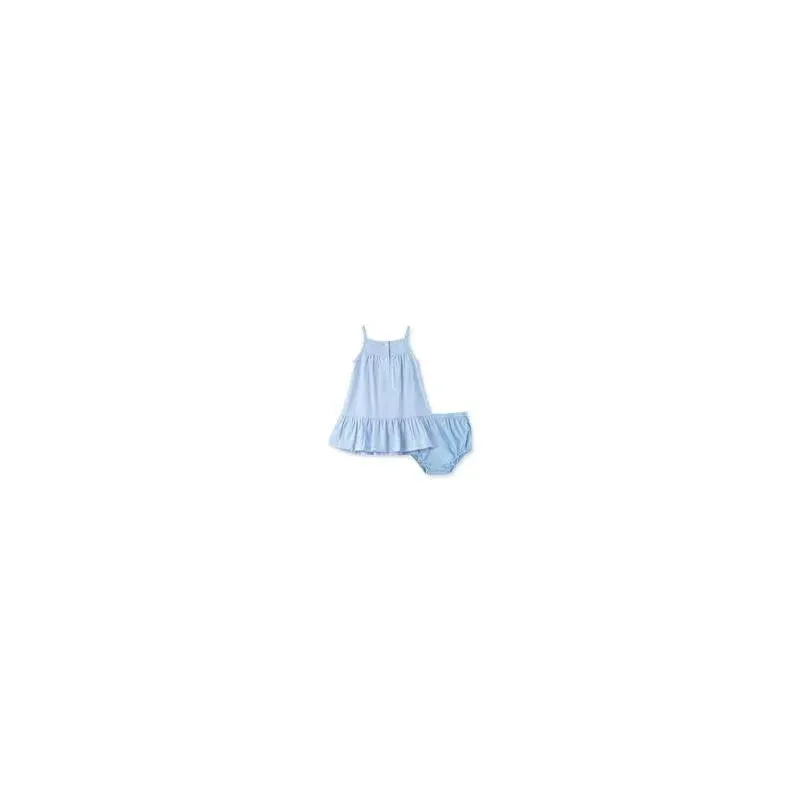 Little Me Embroidered Sundress - Blue - Image 2
