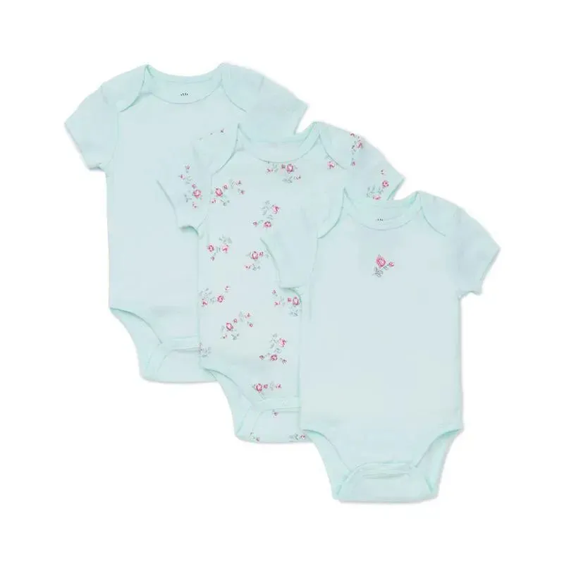 Little Me Floral Spray 3-Pack Bodysuits