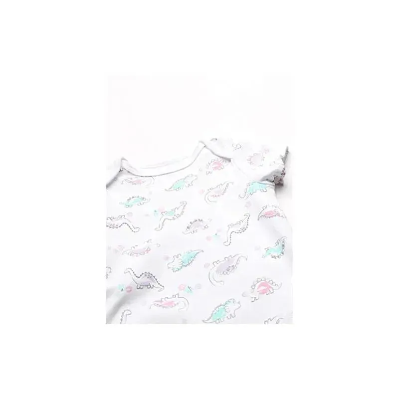 Little Me - Girls Dinos 3 Pack Pant Set, Grey - Image 2