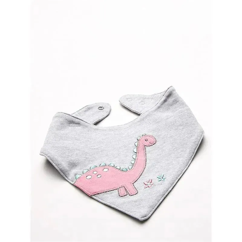 Little Me - Girls Dinos 3 Pack Pant Set, Grey - Image 4
