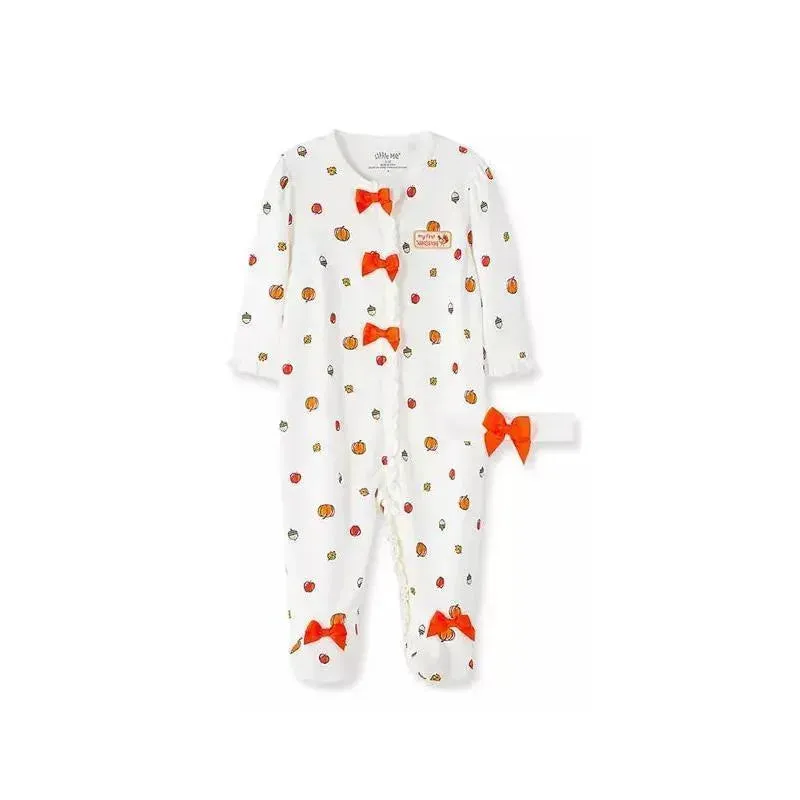 Little Me - Harvest Footie Hat, Ivory Print