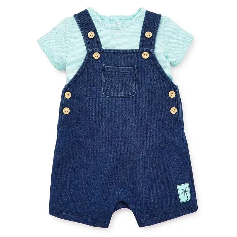 Little Me - Island Shortall Set, Blue - Image 2