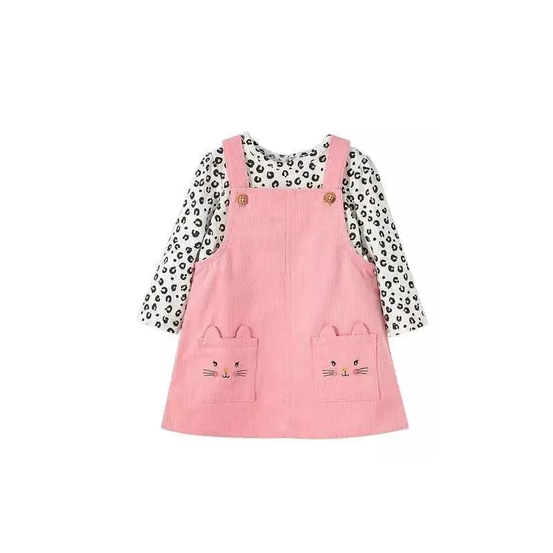 Little Me - Kitty Jumper Set, Pink - Image 2
